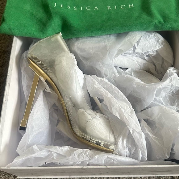 Jessica Rich So Fancy Sandals In Transparent Snake Size 39 (US 9) - Picture 14 of 16